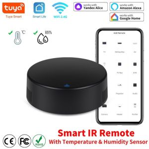 Tuya WiFi Smart IR Remote Controller Temperature and Humidity Sensor for Air Conditioner TV AC Work with Alexa Google Home Voice