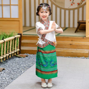 Dai Ethnic Childrens Performance Clothes New Style March Three Minority Dance Outfits Girls Boys Festival Costumes