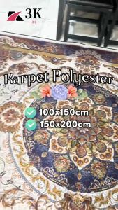 (3K) Karpet Lantai Polyester 2 UK 100x150CM / 150x200CM PREMIUM Motif Mewah Alas Anti Slip