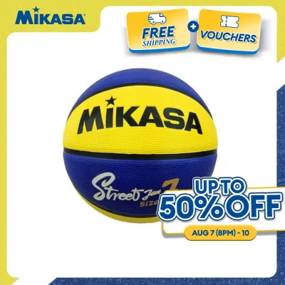 Mikasa BB702B-YBLBK Basketball Size 7 with Quality Rubber (Yellow/Blue)