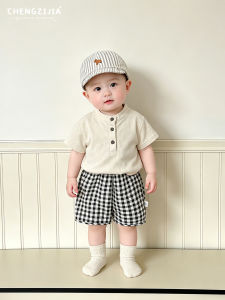 Bộ Quần Short Caro Tay Ngắn Mùa Hè