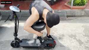 Xe điện mini E-Scooter phiên bản cao cấp dễ dàng gấp gọn bánh xe 8 inch động cơ mạnh mẽ sử dụng pin điện thế hệ mới nhất BH 2 năm
