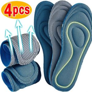 4pcs Bộ nhớ bọt lót chỉnh hình cho Giày nam nữ Nano kháng khuẩn khử mùi đế hấp thụ mồ hôi chạy đệm