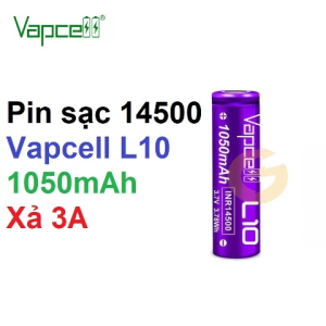 [P41] Pin Sạc 14500 Vappcell L10 xã 3A 1050mah mới 100% dùng cho quạt tông chấn robot đèn pin