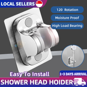 Bathroom Shower Handle Support Fixed Base Adjustable Waterproof No Trace Shower Head Holder Universal Bathing Accessories