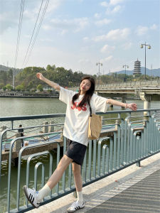 Bộ Đồ Thể Thao Cotton Mùa Hè Mới Cho Nữ Bộ Đồ Chạy Bộ Hai Mảnh Tay Ngắn Cổ Tròn Thường Ngày Thoải Mái Thoáng Khí