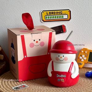 Cute Gift Mug with Straw