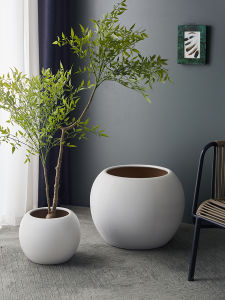 LIANYOU | Extra Large White Round Ceramic Planter