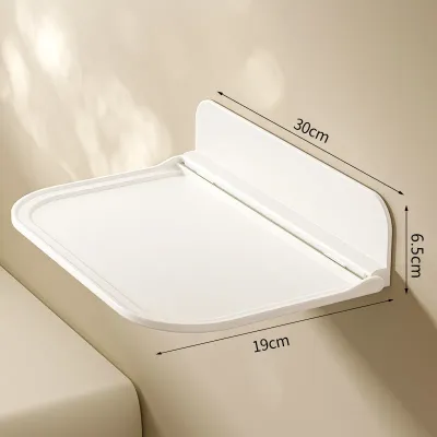 Folding Wall Mounted Shelf Saving Space Foldable Storage Rack Punch-Free Phone Holder Wifi Router Storage Tray Home Organizer