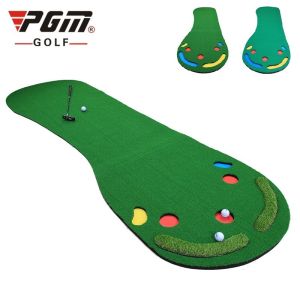PGM Foot Shape Portable Mini Golf Putting Mats Green Mat with Simulated Stadium Slope Design for Indoor Home Office Practice GL002