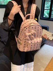 Colorful Password Womens Backpack 2025 New Fashion Large Capacity Soft Leather Bear Travel Backpack Casual Zipper Closure