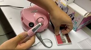 เครื่องเจียหลังเต่า Nail Drill เจียรไฟฟ้า ขัดเล็บ ตะไบไฟฟ้า เครื่องใหญ่ ชมพู ส่งไว พร้อมส่ง
