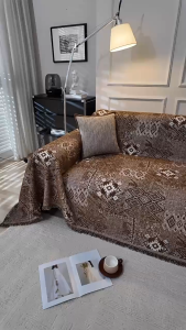 Ma-rốc sofa cổ điển Bìa dày lanh Chenille đa chức năng chăn tất cả các mùa bao gồm tất cả các ghế sofa Chất liệu Jacquard