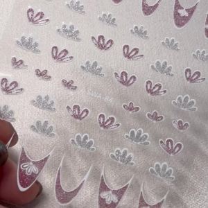 2pcs Shiny Stars Moon 3D Nail Art Stickers Bohemian Style Sparkle Heart Moon Nail Art Decals DIY Manicure Decorations Accessory
