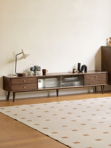 WEISHA | Retro American Style Wooden TV Stand Solid Wood
