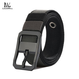 LouisWill Men Belt Outdoor Nylon Belt Double-sided Belt Nylon Waistband Youth Sports Canvas Pant Belt Simple Nice Waistband Nylon High Strength Adjustable Sports Belt
