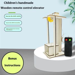DIY electric elevator model childrens puzzle toy scientific experiment puzzle set creative education school teaching aids