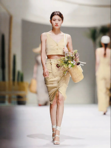 Runway Style Linen Short Coat Womens