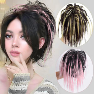 Messy Claw Clip hair extension human hair washable Bun Straight Chignon Fake Hair Scrunchies Hairpiece Clip in Hair Tail Extension For Women