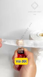 Băng vải thủy tinh cách điện chịu nhiệt độ cao chống cháy quấn động cơ biến áp bản 10cm cuộn dài 30 mét BVTT100