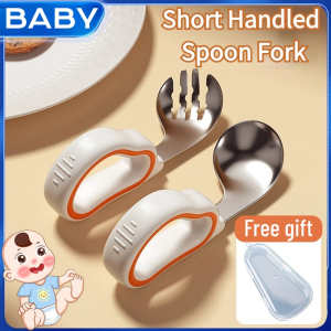 Baby Spoon And Fork Set Rounded Toddler Stainless Steel Spoon and Fork Set For baby