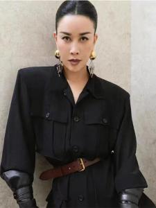 Retro Double Color Brass Crystal Hollow out Geometric Earrings for Women Vintage Style Fashion Jewelry Ear Cuffs