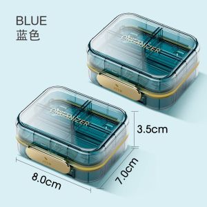 Portable Japanese Style Medicine Box Sealed Mini Three Meals a Day Pill Organizer Portable Pill Cutter And Reminder