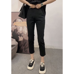 Summer Thin Elastic Waist Short Womens plus Size Pear Shape Large Straight Leggings Slimming Smoke Tube Pants Casual Trousers