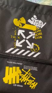 (Bisa COD) Tas Serut Anti Air Water Proof String Bag / Draw String / Gym Sack Tas Olahraga Pria Kekinian Motif Anti Social Club
