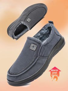 BURUIJING | Thermal Warmth Soft Bottom Non-slip Mens Jeans Slip-on Shoes