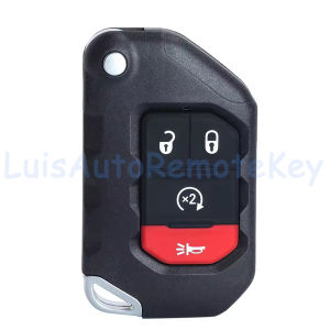 2 3 4 Buttons Case Flip Remote Car Key Fob Shell Cover for Jeep Wrangler Rubicon Sahara JK JL Gladiator 2018 2019 2020 2021-2024