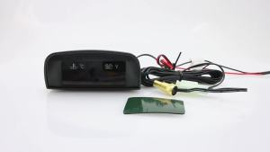 Đồng Hồ Đo Kỹ Thuật Số LCD 2 Trong 1 12V/24V Đo Nhiệt Độ Nước & Điện Áp Kèm Bộ Chuyển Đổi Cảm Biến NPT1/8 Đường Kính 26-40mm Dùng Cho Ô Tô