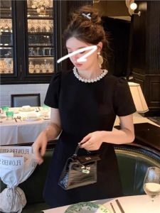 Elegant Black Dress Womens Slimming High Waist Birthday Party Short Skirt A-Line Silhouette High Quality Sensation