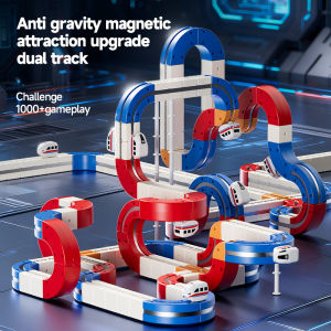 Magnetic Railway Car Toy Train Track Assembly Building Blocks Set Kids DIY Versatile Mainan Kanak