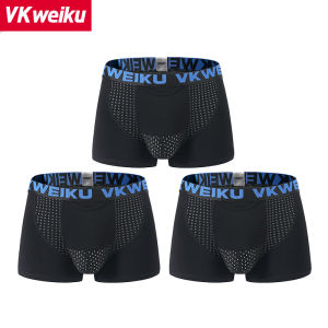 VKWEIKU Mid-Waist Mens Boxers Official Authentic Modal Fabric Underwear with Magnet Health Energy Shorts
