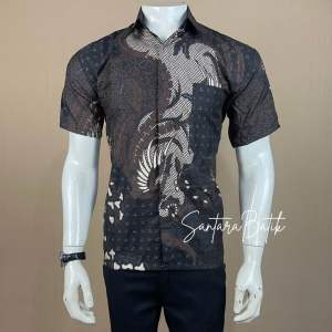 Kemeja batik pria motif cucakrowo terlaris