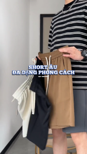 Quần âu short nam nữ ống rộng cạp chun SUN mặc thoải mái dễ phối đồ phong cách hàn quốc