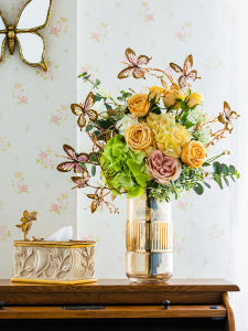 Luxurious Premium Artificial Flower Set for Living Room Dining Table Tea Table TV Cabinet Decorations Dried Flower Arrangements