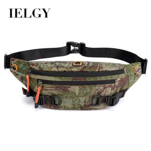 IELGY สไตล์ลำลองกลางแจ้งกระเป๋าคาดเอวผู้ชายกระเป๋าสะพายข้างแฟชั่นอินเทรนด์
