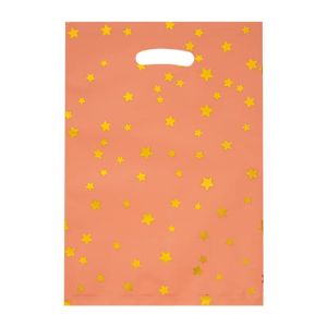 20Pcs Sparkling Star Gift Bag Aluminum Film Plastic Candy Bag Child Party Loot Bags Birthday Party Favors Supplies Decoration