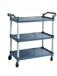 Commercial Restaurant Mobile Food Service Cart Thickened Hand-Pulled Quiet Three-Layer Bowl Collection Car Hotel Room Service Cart