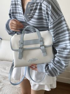 2025 New Summer Versatile Large Capacity Commuter Backpack Casual Handbag Campus Style Student Shoulder Bag Fresh And Light