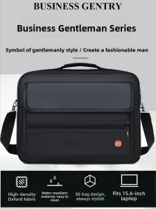 Large Capacity Oxford Cloth Mens Shoulder Crossbody Bag Waterproof Wear-resistant Business Handbag Casual Backpack