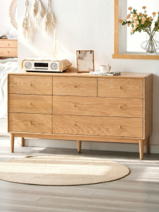 YUANSHI YUANSU | Natural Solid Wood Nordic Modern Oak Storage Cabinet