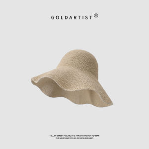 GOLD ARTIST | Red Foldable Large Brim Sun Protection Womens Straw Hat