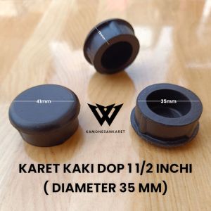 (100Pcs)Karet Dop 1 1/2 Inci Diameter 35mm Karet Tutup Kaki Meja Kursi Rak Pipa Besi Bulat