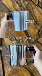 Candle Wax Melting Pot 1.2L for Tool for Candlemaking and Pouring with Heat Resistant Handle and Spout Design (Premium Quality)