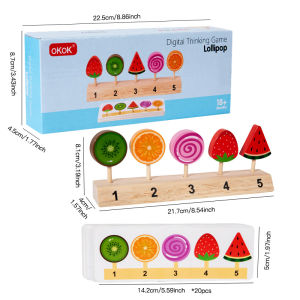 JUNHUIDA | Lollipop Ice Cream Sticks Wooden Pretend Play Toys