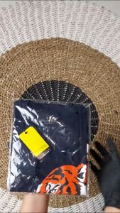 Baju Anak Cowok Lengan Panjang Motif Binatang Harimau TIGER Warna Navy Bahan Adem Sablon Plastisol