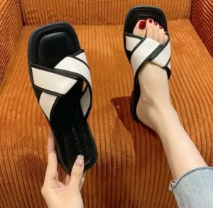 Sandal Wanita Elsa Teplek Platfrom Trendy Sendal Kokop Tali Silang